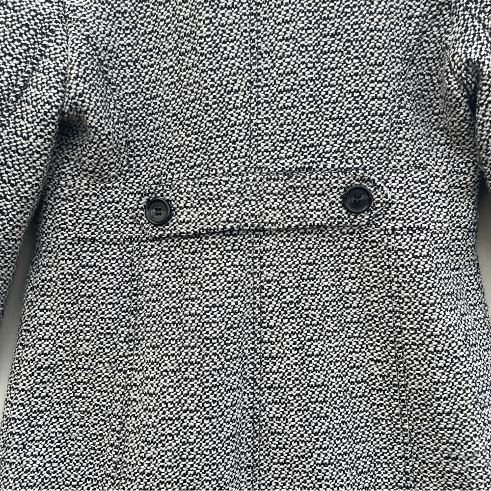 23rd St Wool Blend Peacoat |Classic Black & White Tweed | Timeless‎ Preppy Style - Picture 7 of 7